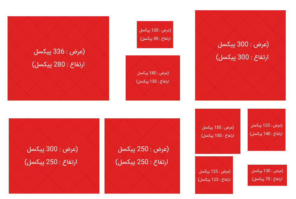 سایز های استاندارد بنر