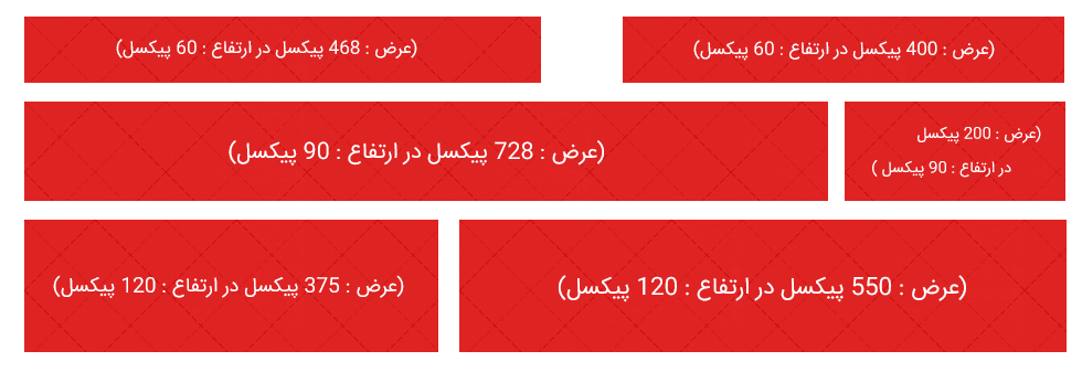 سایز های استاندارد بنر